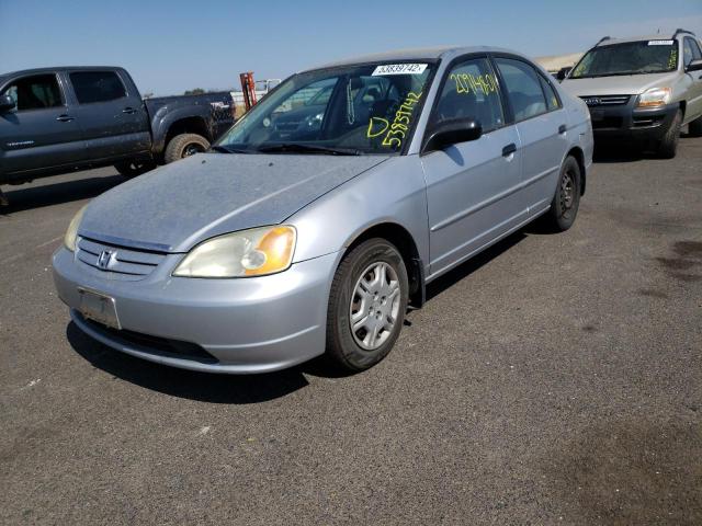 Photo 2 from auction – 2001 HONDA CIVIC LX with VIN 2HGES16591H593932