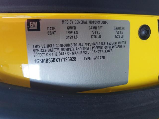 Photo 10 from auction – 2007 SATURN SKY with VIN 1G8MB35BX7Y126928
