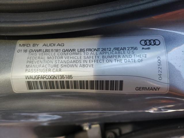 Photo 10 from auction – 2016 AUDI A6 PREMIUM with VIN WAUGFAFC0GN135185
