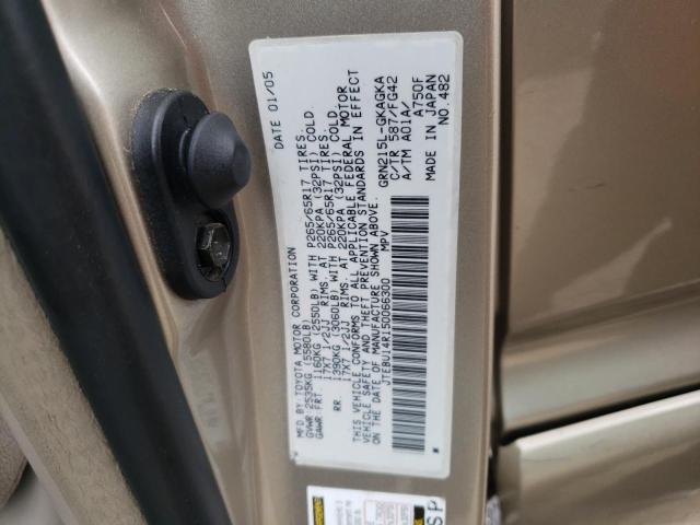 Photo 10 from auction – 2005 TOYOTA 4RUNNER SR with VIN JTEBU14R150066300