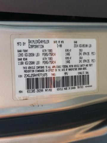 Photo 10 from auction – 2000 CHRYSLER VOYAGER with VIN 2C4GJ25R4YR771075
