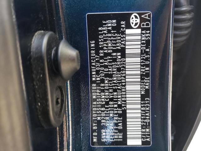Photo 10 from auction – 2017 TOYOTA COROLLA L with VIN 5YFBURHE4HP667320