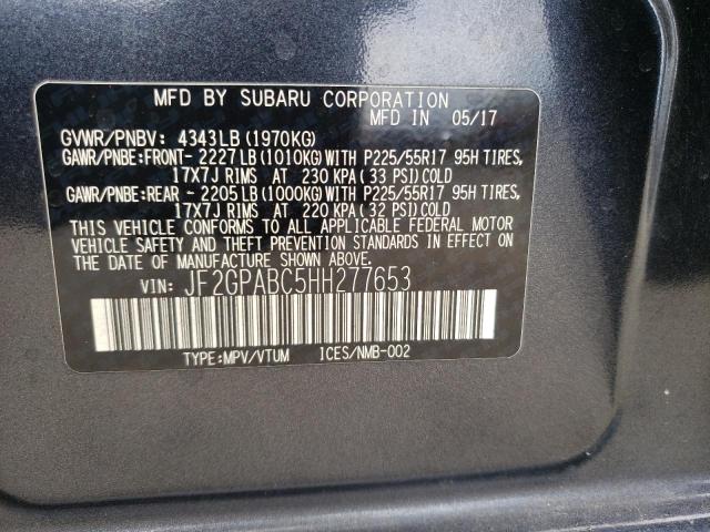 Photo 10 from auction – 2017 SUBARU CROSSTREK with VIN JF2GPABC5HH277653