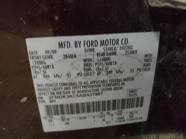 Photo 10 from auction – 2010 FORD EDGE LIMIT with VIN 2FMDK3KC5ABA37867