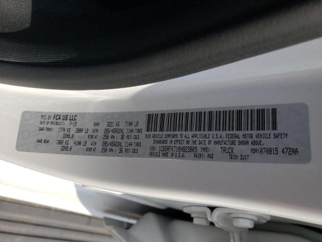 Photo 10 from auction – 2019 RAM 1500 LONGH with VIN 1C6SRFKT1KN923903