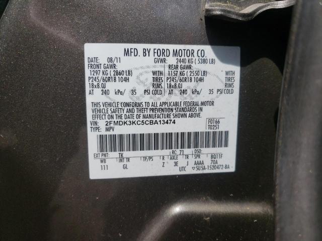 Photo 10 from auction – 2012 FORD EDGE LIMIT with VIN 2FMDK3KC5CBA13474