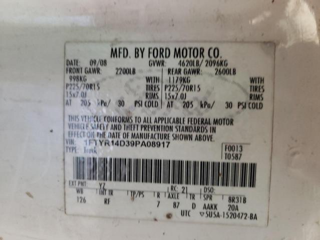 Photo 10 from auction – 2009 FORD RANGER SUP with VIN 1FTYR14D39PA08917