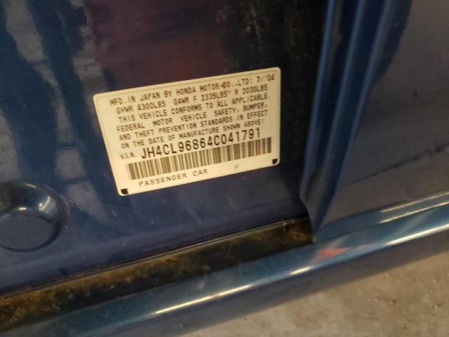 Photo 10 from auction – 2004 ACURA TSX with VIN JH4CL96864C041791