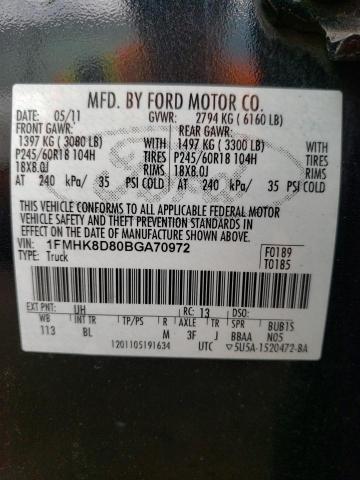 Zdjęcie 10 z aukcji – 2011 FORD EXPLORER X z VIN 1FMHK8D80BGA70972