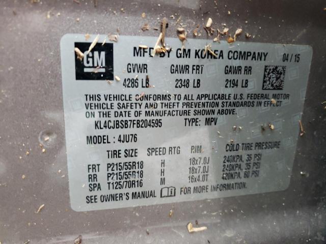Photo 10 from auction – 2015 BUICK ENCORE CON with VIN KL4CJBSB7FB204595