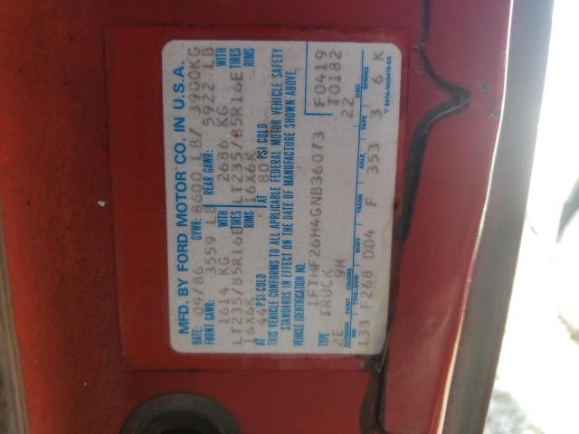 Photo 10 from auction – 1986 FORD F250 with VIN 1FTHF26H4GNB36073
