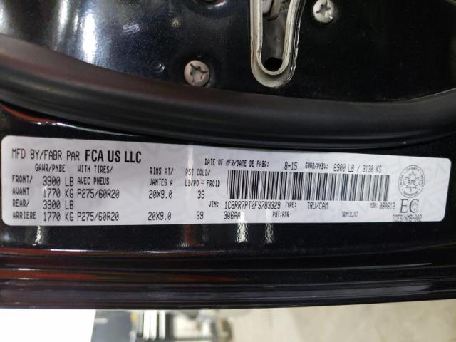 Photo 10 from auction – 2015 RAM 1500 LONGH with VIN 1C6RR7PT0FS783329