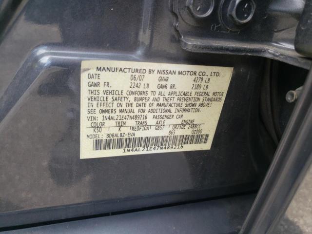 Photo 10 from auction – 2007 NISSAN ALTIMA 2.5 with VIN 1N4AL21E47N489216
