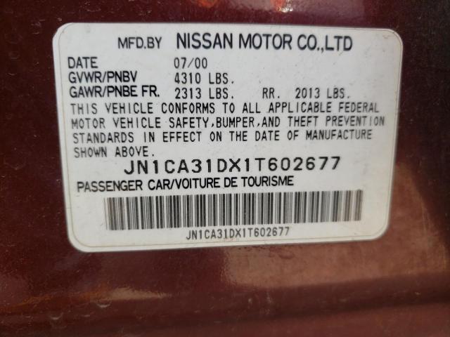 Photo 10 from auction – 2001 NISSAN MAXIMA GXE with VIN JN1CA31DX1T602677