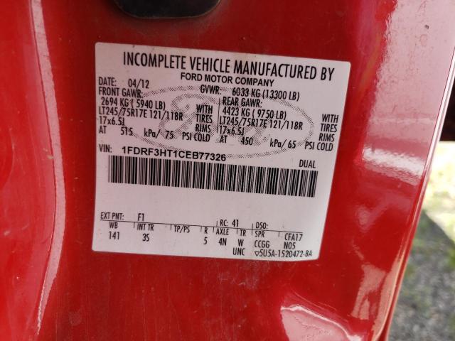 Photo 10 from auction – 2012 FORD F350 SUPER with VIN 1FDRF3HT1CEB77326