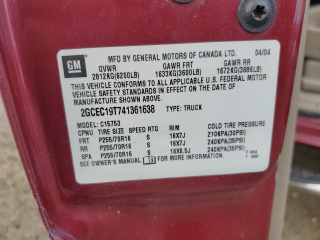 Photo 10 from auction – 2004 CHEVROLET SILVERADO with VIN 2GCEC19T741361638
