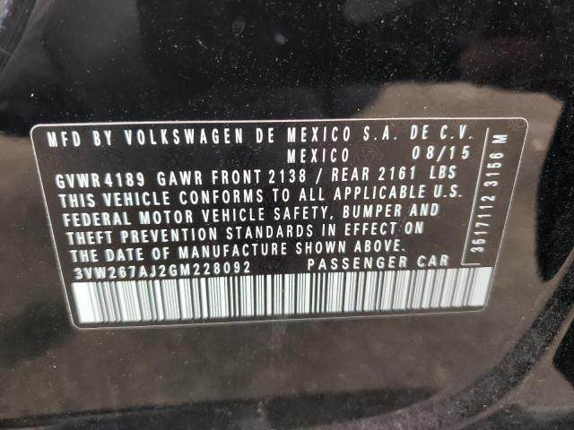Photo 10 from auction – 2016 VOLKSWAGEN JETTA S with VIN 3VW267AJ2GM228092