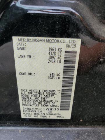 Photo 10 from auction – 2020 NISSAN ALTIMA SR with VIN 1N4BL4CV4LC120035