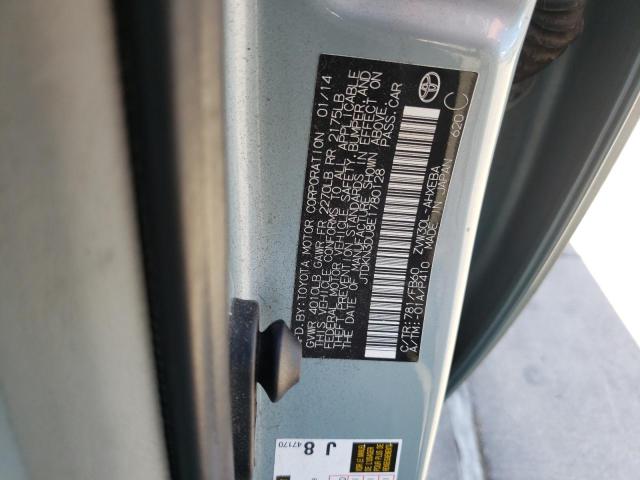 Photo 10 from auction – 2014 TOYOTA PRIUS with VIN JTDKN3DU8E1780128