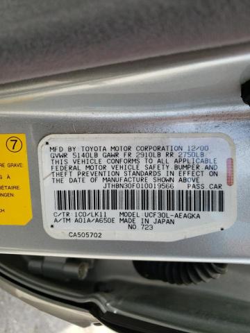 Photo 10 from auction – 2001 LEXUS LS 430 with VIN JTHBN30F010019566