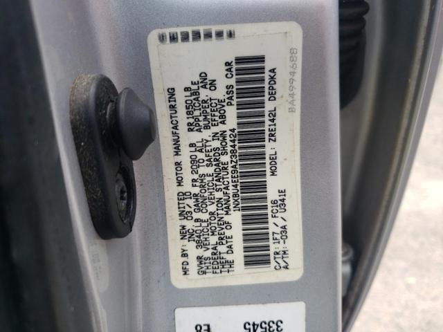 Photo 10 from auction – 2010 TOYOTA COROLLA BA with VIN 1NXBU4EE9AZ384424