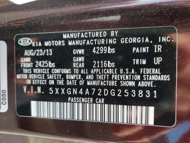 Photo 10 from auction – 2013 KIA OPTIMA EX with VIN 5XXGN4A72DG253831