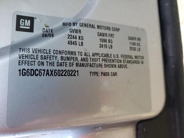 Photo 10 from auction – 2006 CADILLAC STS with VIN 1G6DC67AX60220221
