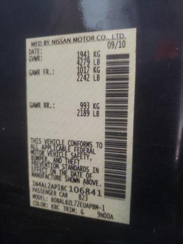 Photo 10 from auction – 2011 NISSAN ALTIMA BAS with VIN 1N4AL2AP1BC106841