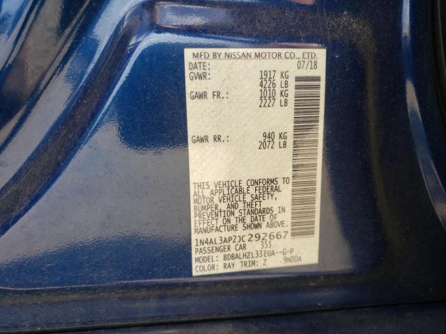 Photo 10 from auction – 2018 NISSAN ALTIMA 2.5 with VIN 1N4AL3AP2JC292667