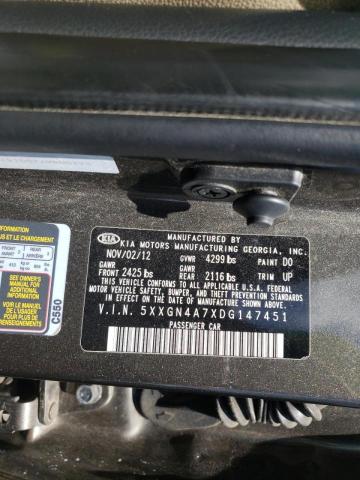 Photo 10 from auction – 2013 KIA OPTIMA EX with VIN 5XXGN4A7XDG147451