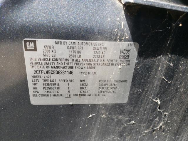 Photo 10 from auction – 2011 GMC TERRAIN SL with VIN 2CTFLVEC5B6281146