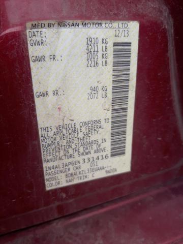 Photo 10 from auction – 2014 NISSAN ALTIMA with VIN 1N4AL3AP6EN331416