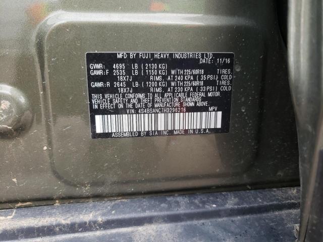 Photo 10 from auction – 2017 SUBARU OUTBACK 2. with VIN 4S4BSANC7H3296216