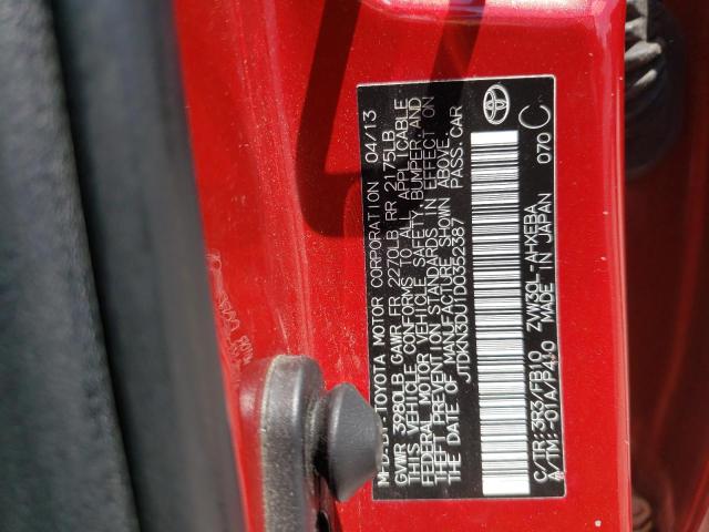 Photo 10 from auction – 2013 TOYOTA PRIUS with VIN JTDKN3DU1D0352387