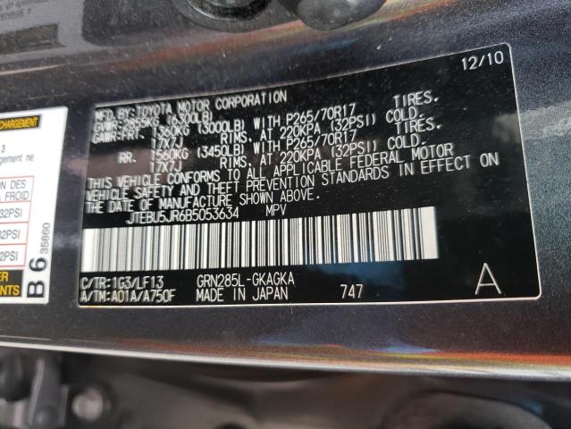 Photo 10 from auction – 2011 TOYOTA 4RUNNER SR with VIN JTEBU5JR6B5053634