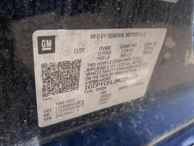 Photo 10 from auction – 2021 CHEVROLET silverado with VIN 1GCPYCEL2MZ151533