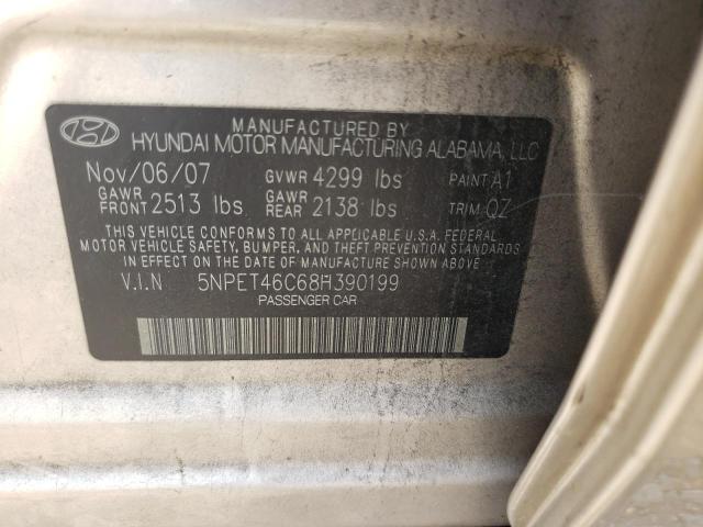 Photo 10 from auction – 2008 HYUNDAI SONATA GLS with VIN 5NPET46C68H390199