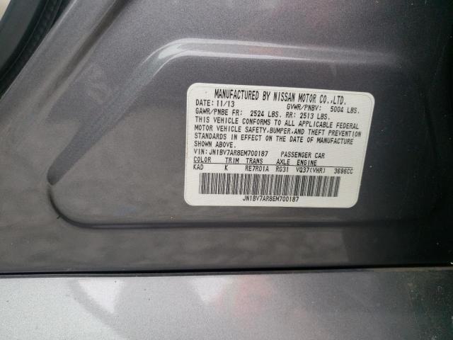 Photo 10 from auction – 2014 INFINITI Q50 BASE with VIN JN1BV7AR8EM700187