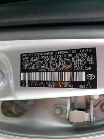 Photo 10 from auction – 2014 TOYOTA PRIUS C with VIN JTDKDTB35E1080032