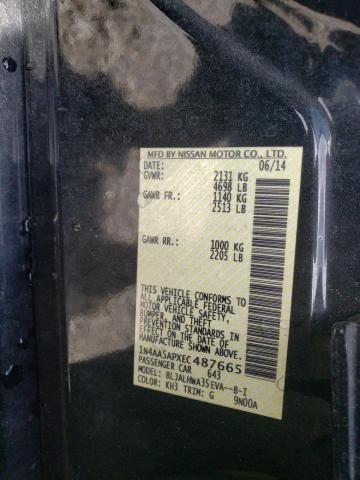 Photo 10 from auction – 2014 NISSAN MAXIMA S with VIN 1N4AA5APXEC487665