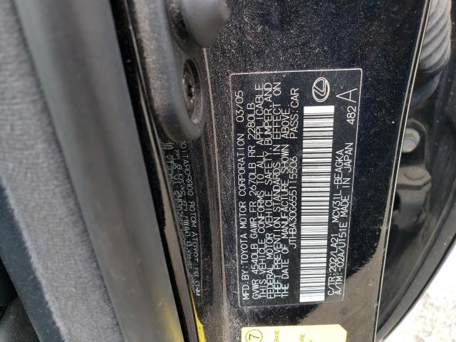 Photo 10 from auction – 2005 LEXUS ES 330 with VIN JTHBA30G655115506