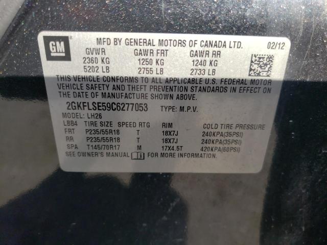 Photo 10 from auction – 2012 GMC TERRAIN SL with VIN 2GKFLSE59C6277053