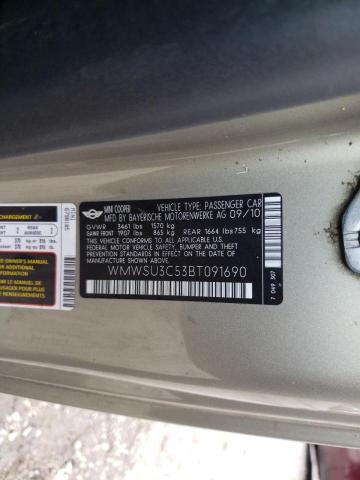 Photo 10 from auction – 2011 MINI COOPER with VIN WMWSU3C53BT091690
