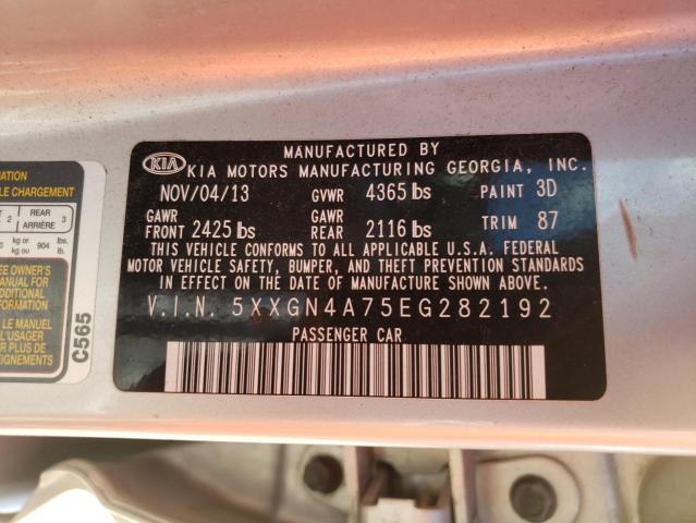 Photo 10 from auction – 2014 KIA OPTIMA EX with VIN 5XXGN4A75EG282192