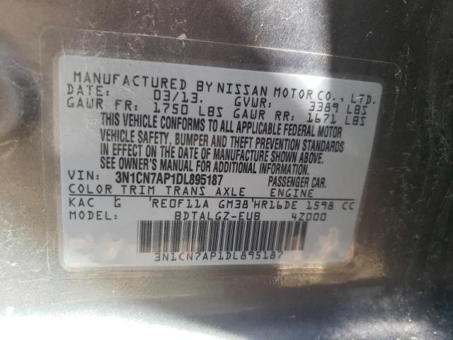 Photo 10 from auction – 2013 NISSAN VERSA S with VIN 3N1CN7AP1DL895187