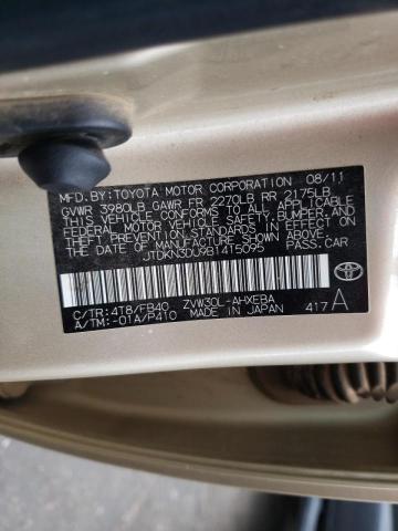 Photo 10 from auction – 2011 TOYOTA PRIUS with VIN JTDKN3DU9B1415095