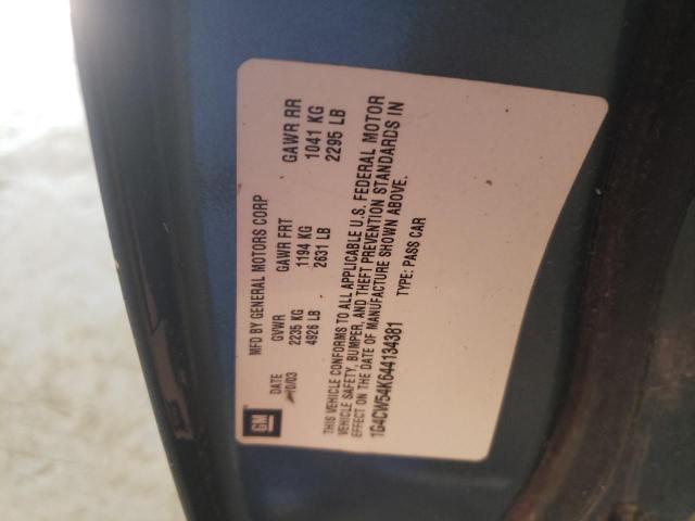 Photo 10 from auction – 2004 BUICK PARK AVENU with VIN 1G4CW54K644134381