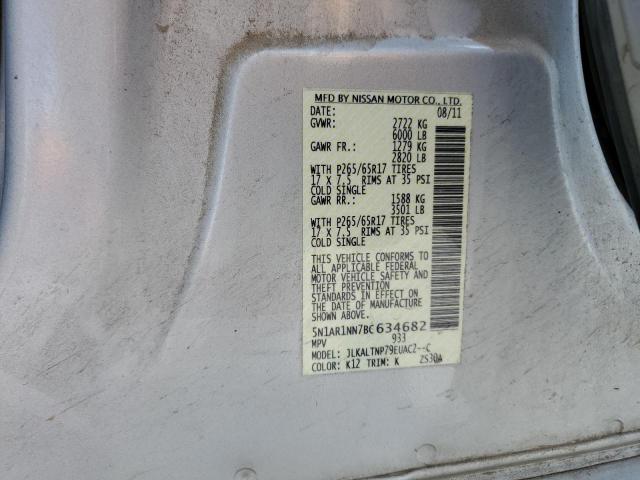 Foto 10 de la subasta – 2011 NISSAN PATHFINDER con VIN 5N1AR1NN7BC634682
