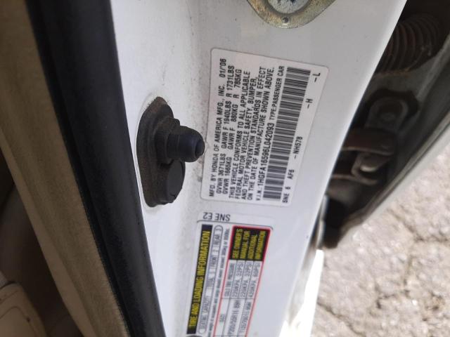 Photo 10 from auction – 2006 HONDA CIVIC LX with VIN 1HGFA16596L042093