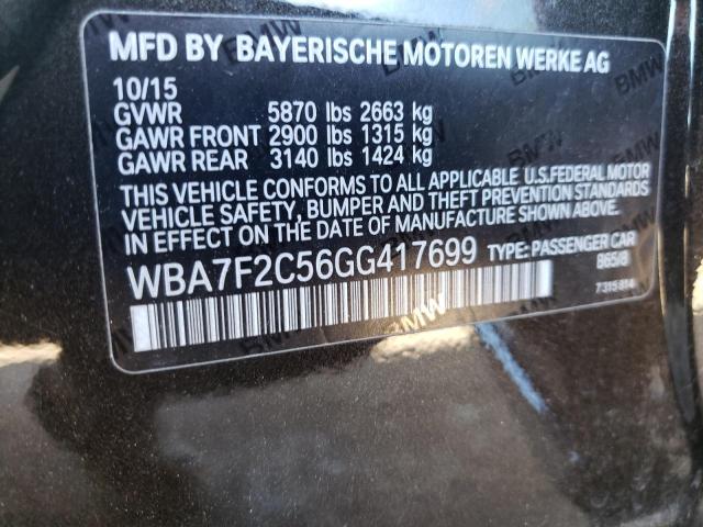 Photo 10 from auction – 2016 BMW 750 with VIN WBA7F2C56GG417699